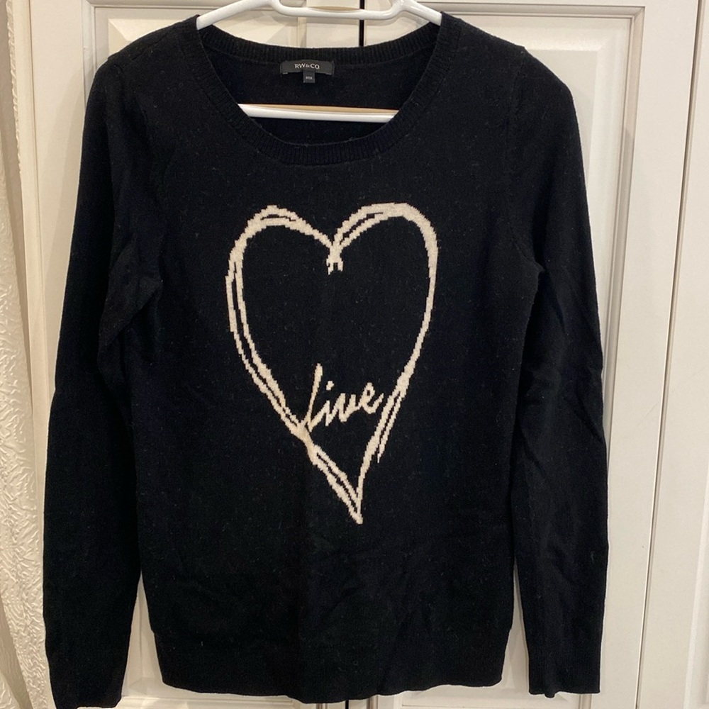 RW&CO soft knit sweater. Black. Medium. Good condition. Smoke free home.